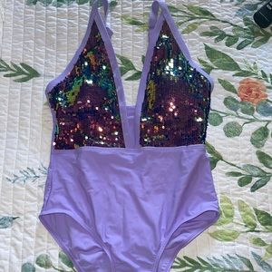 Sequin one-piece. Size medium